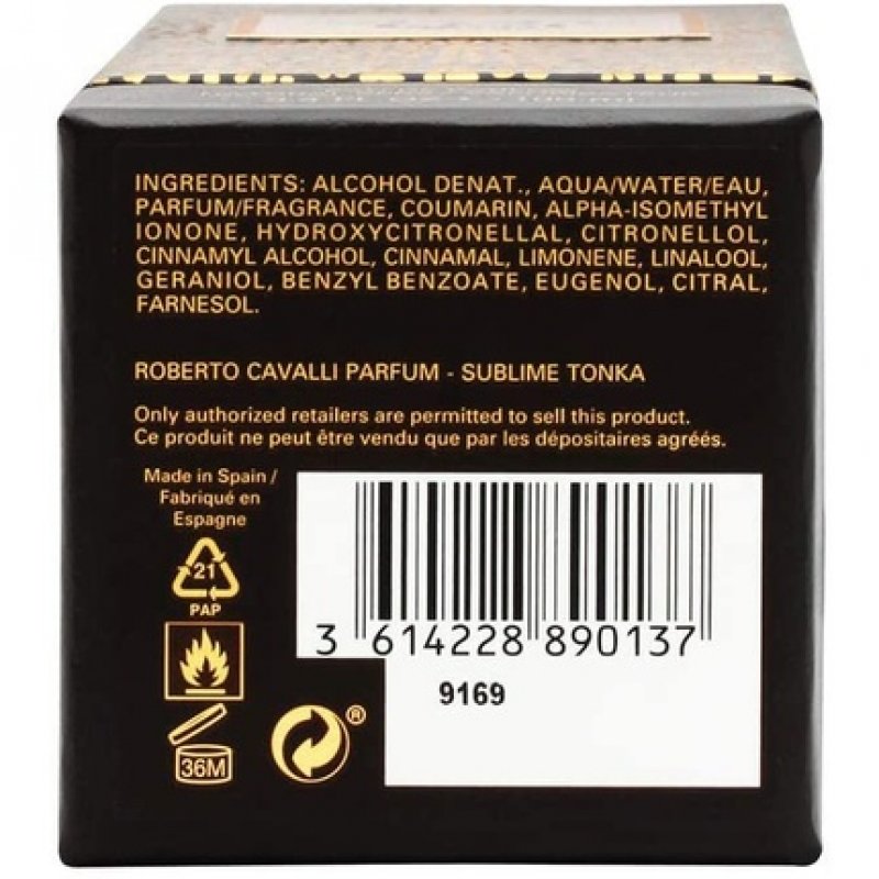 Sublime Tonka by Roberto Cavalli Eau De Parfum Spray 3.4 oz 100 ml