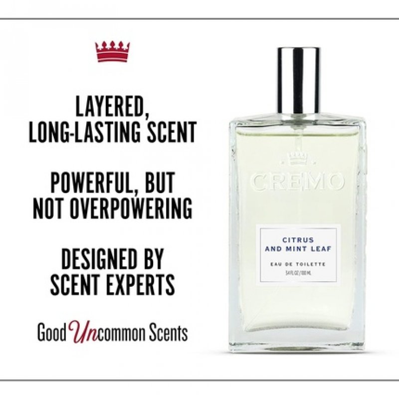 CREMO Eau de Toilette for Men 100ml Citrus & Mint Leaf - Fresh Fragrance
