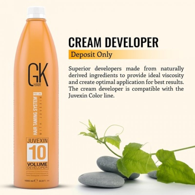 GK HAIR Global Keratin Hair Creme 10 Volume Developer 33.8 Fl Oz for Hair Coloring Bleach - High-Performance Long