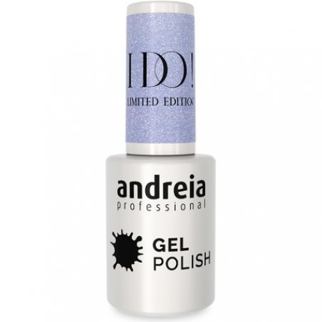 Andreia Professional Semi-Permanent Nail Gel Polish I DO Limited Collection Colour ID6 Sky Blue with Silver Sparkles