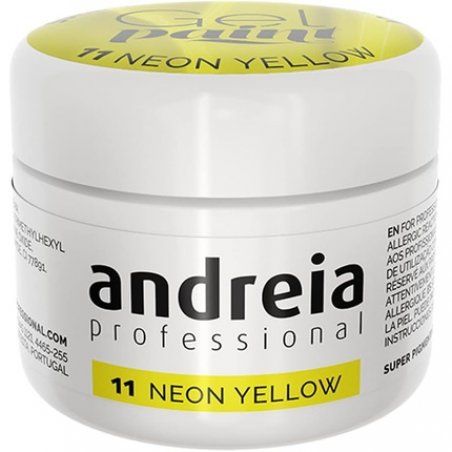Andreia Professional Nail Art Design Gel Paint Pots 4g 11 Neon Yellow