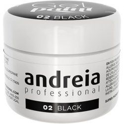 Andreia Professional Nail Art Design Gel Paint Pots 4g 02 Black