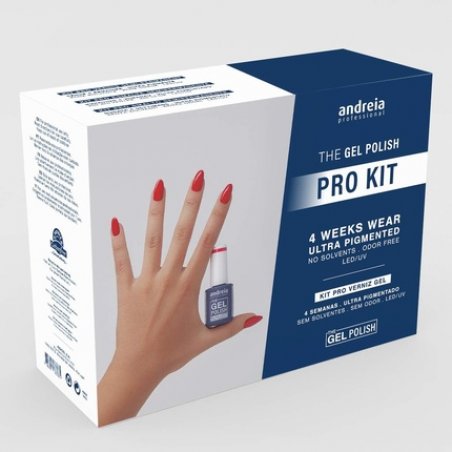 Andreia Professional Gel Nail Kit - PRO Kit with Ultrabond Nail Primer, Gel Base and Top Coat, The Gel Polish, Remover,
