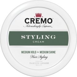 CREMO Barber Grade Hair Styling Cream for Men Medium Hold and Medium Shine 113g