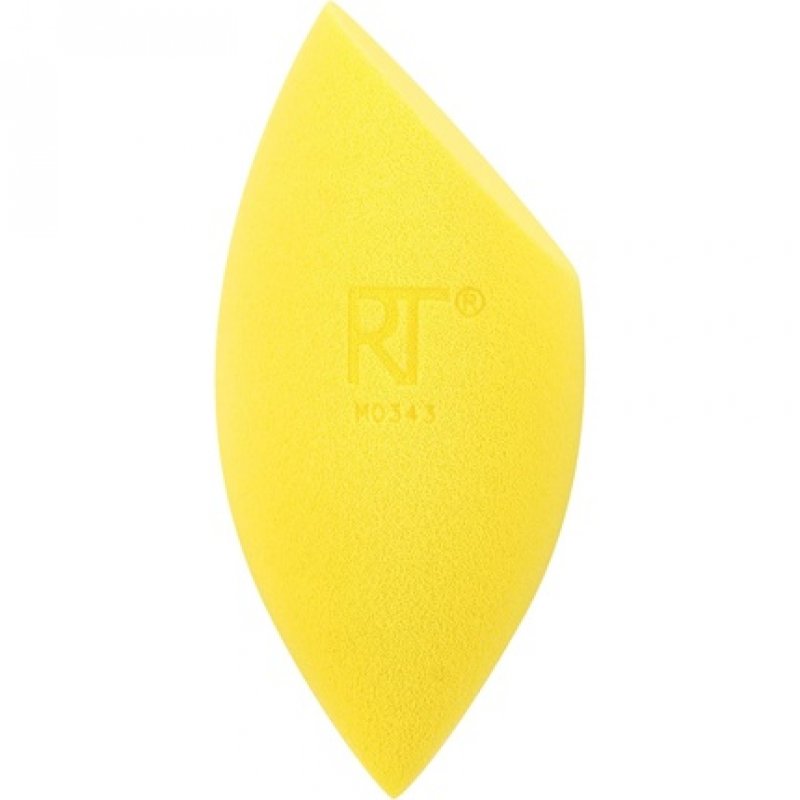 Real Techniques Miracle Concealer Sponge Makeup Blending Sponge Elongated Shape Precise Application Yellow Sponge