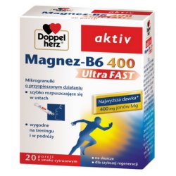 MAGNEZ B6 400 Magnesium 20 Sachets - Nervous System, Stress, Muscles, Cramps, Heart
