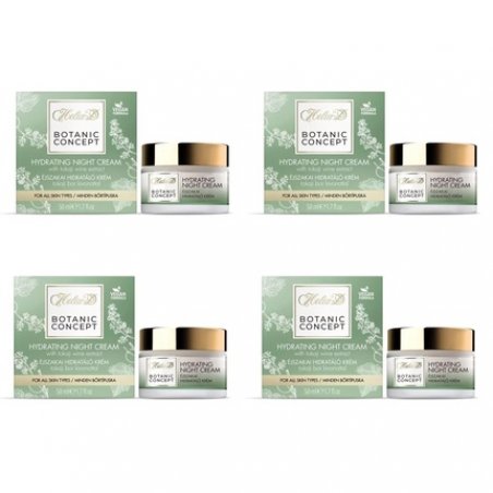 Helia D Botanic Concept Moisturizing Night Cream with Tokaji Wine Extract 50ml - Pack of 4