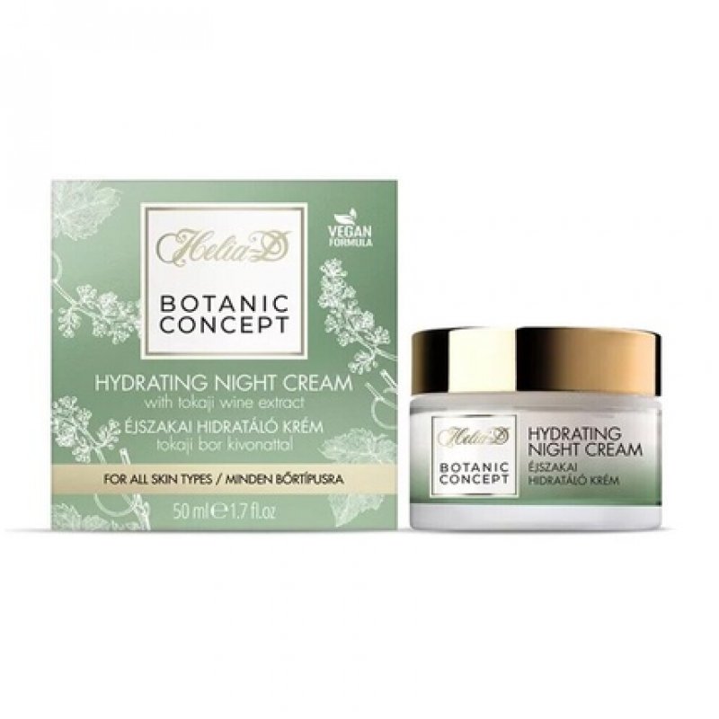 Helia D Botanic Concept Moisturizing Night Cream with Tokaji Wine Extract 50ml - Pack of 4