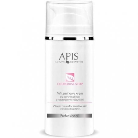 APIS Couperose Stop Vitamin Cream for Sensitive Skin with Vitamin C, Ginkgo, Ceramides and Hyaluronic Acid 100ml