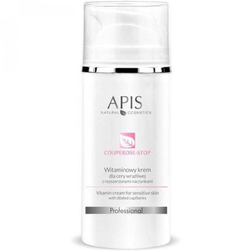 APIS Couperose Stop Vitamin Cream for Sensitive Skin with Vitamin C, Ginkgo, Ceramides and Hyaluronic Acid 100ml