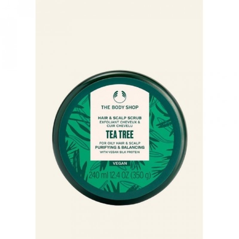 The Body Shop Tea Tree Purifying & Balancing Hair & Scalp Scrub with Vegan Silk Protein 240ml