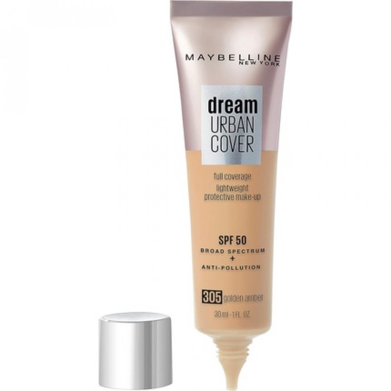 Maybelline Dream Urban Cover All-In-One Protective Makeup SPF 50 305 Golden Amber 30ml