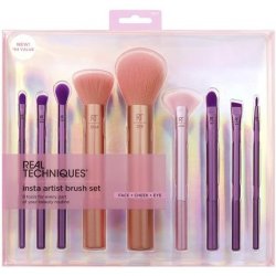Real Techniques Insta Artist Brush Kit Face Cheek & Eye Brush Set Makeup Brush Kit For Foundation Blush Bronzer
