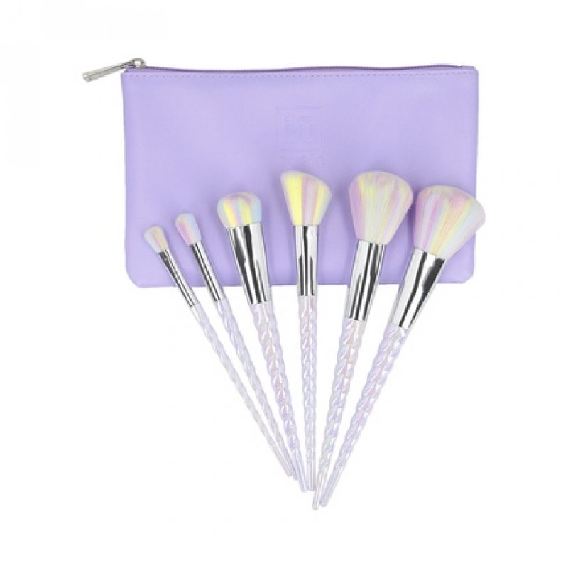 ilu Basic Set 6 Makeup Brushes with Unicorn Bag