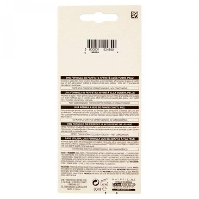 Maybelline New York Fit Me Matte & Poreless Fluid for Normal to Oily Skin 102 Ivory 30ml