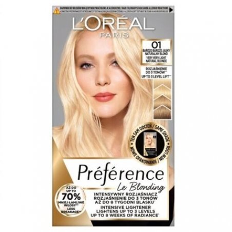Preference Le Blonding Hair Color 01 Very Very Light Natural