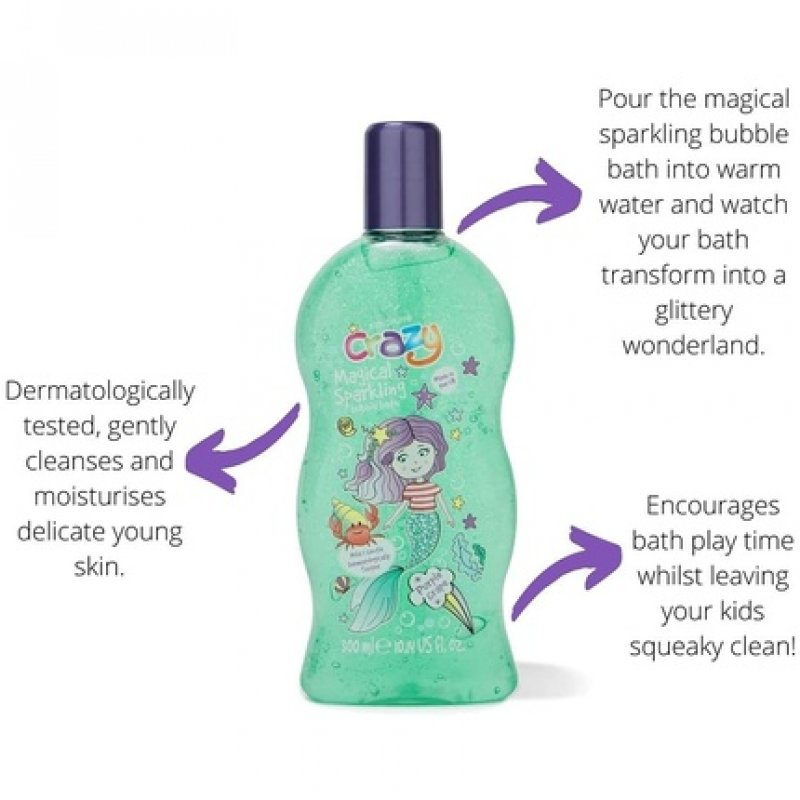 Kids Stuff Crazy Soap Glitter Foam Bath 300ml Sparkling Unicorn