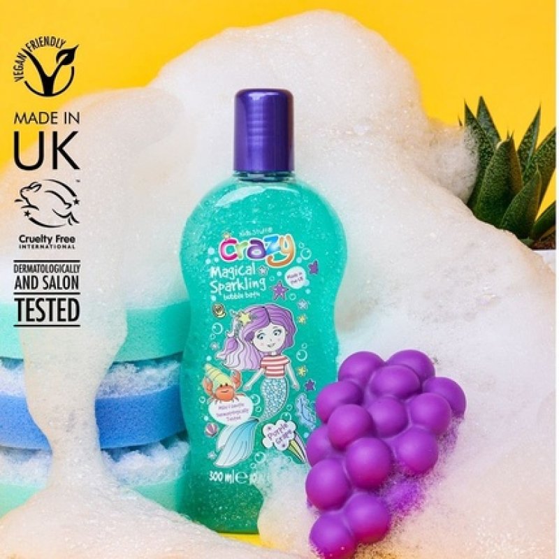 Kids Stuff Crazy Soap Glitter Foam Bath 300ml Sparkling Unicorn