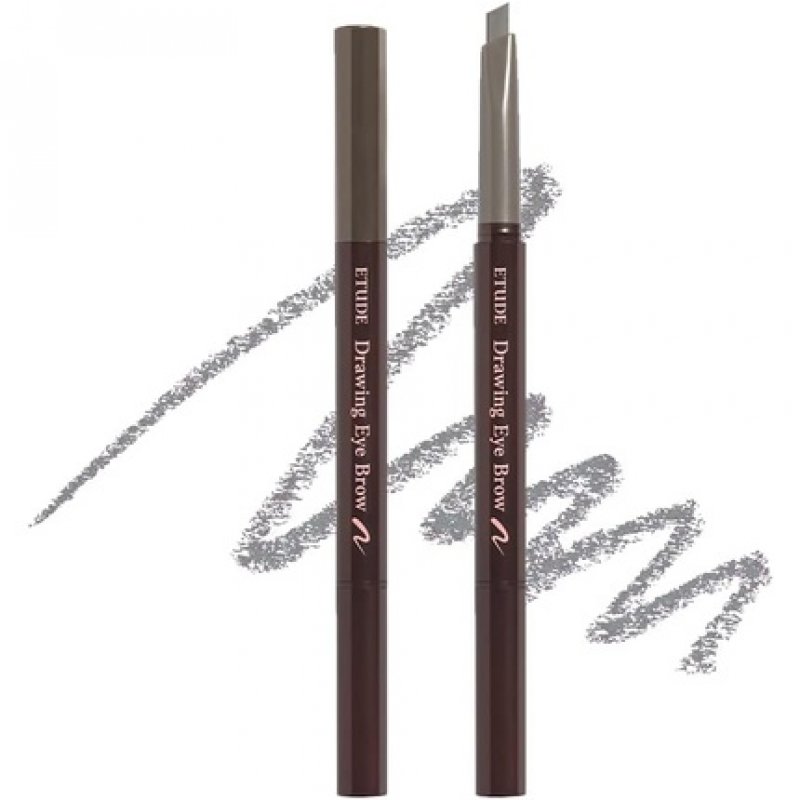 Etude House Drawing Eye Brow 0.25g Gray 21AD Long Lasting Eyebrow Pencil Soft Textured Natural Daily Look Eyebrow