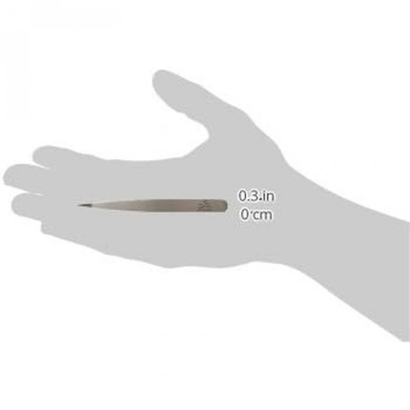 Optima 3.5 inch Elegant Matt Finish Stainless Steel Pointed Tip Tweezers for Ingrown Hairs