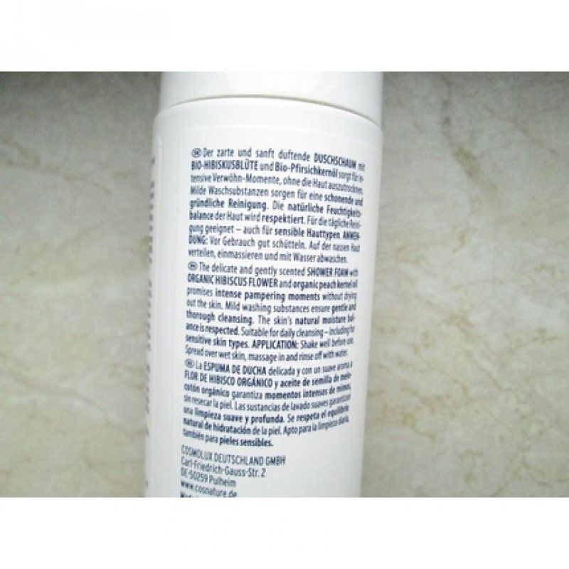 30.00 / 1000 Ml Cosnature Natural Cosmetics Shower Foam Hibiscus 150 Ml New