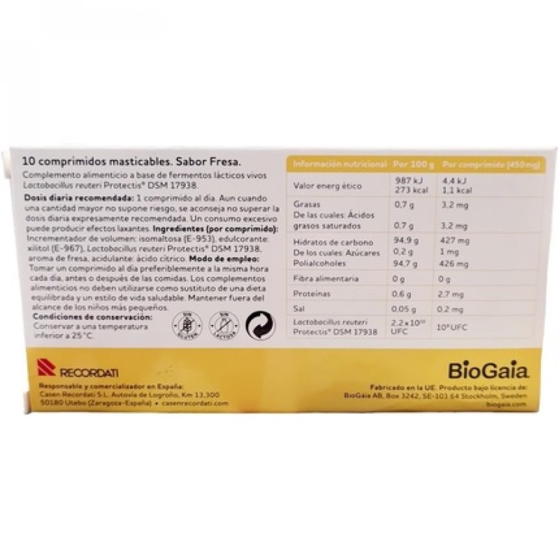 Reuteri Tablets Strawberry Flavor Probiotic 10 Tablets