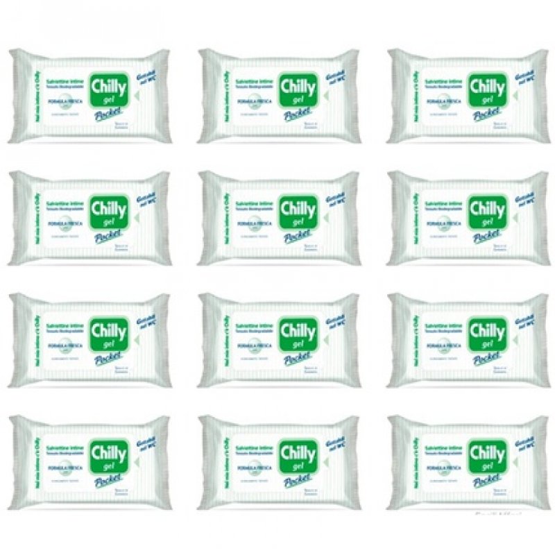 Chilly Pocket Intimate Hygiene Wet Wipes with Gel Formula