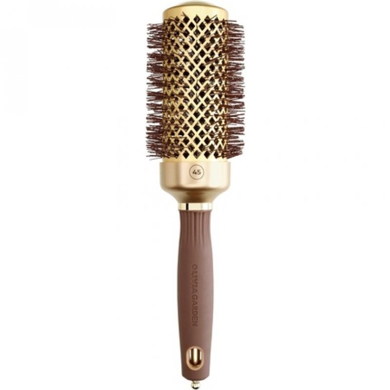 Olivia Garden Expert Blowout Shine Gold & Brown Hairbrush 45mm