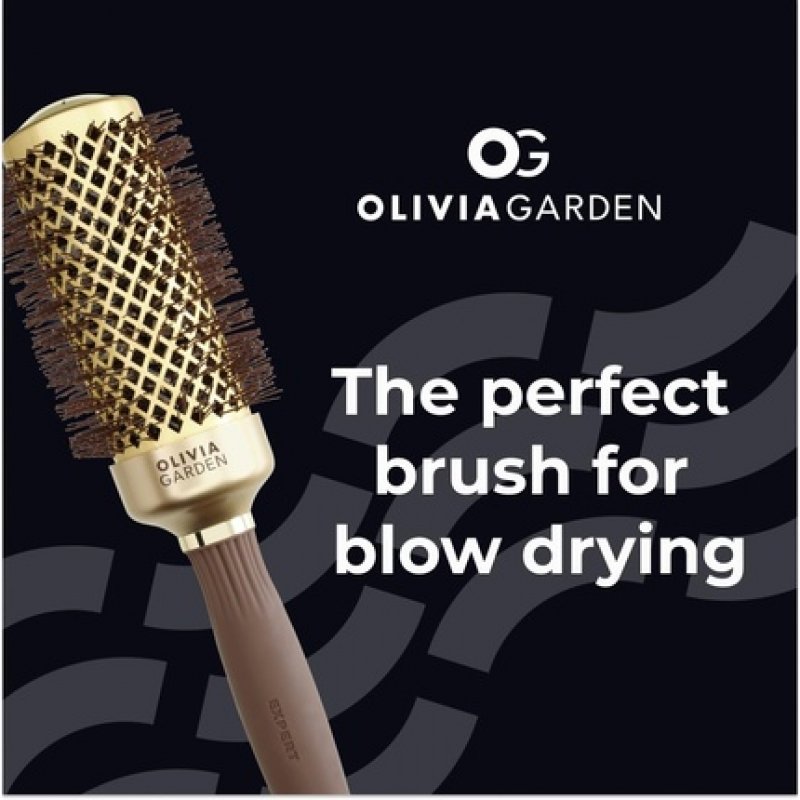 Olivia Garden Expert Blowout Shine Gold & Brown Hairbrush 45mm