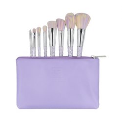 ilu Basic Set 8 Makeup Brushes with Unicorn Pastel Bag