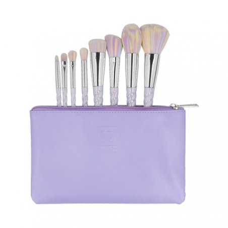 ilu Basic Set 8 Makeup Brushes with Unicorn Pastel Bag