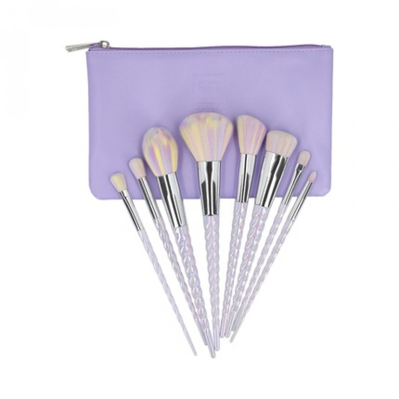 ilu Basic Set 8 Makeup Brushes with Unicorn Pastel Bag