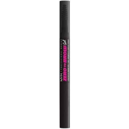 NYX Professional Makeup Longwear Vegan Tinted Liquid Eyebrow Gel Zero to Brow 12 Black 1ml