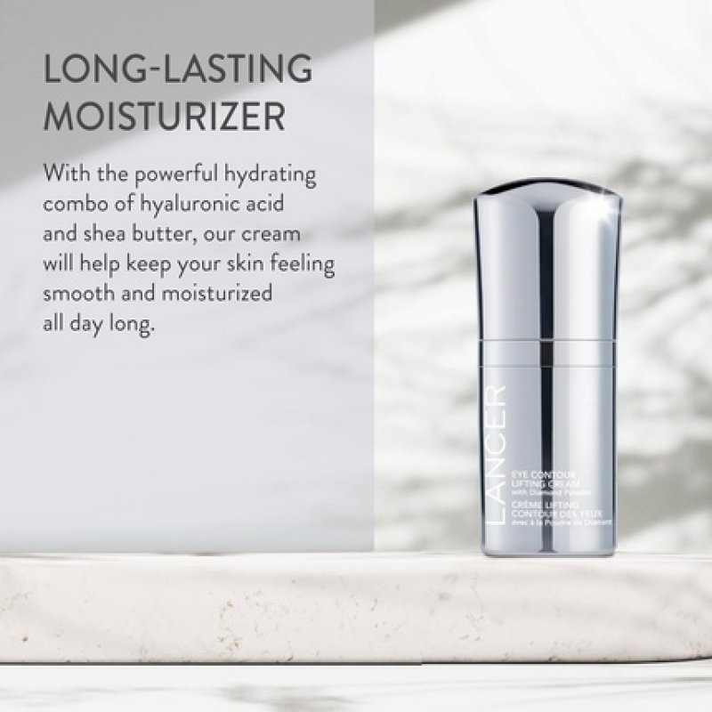 Lancer Skincare Eye-Contour Lifting Cream with Diamond Powder and Hyaluronic Acid 0.5 Ounces