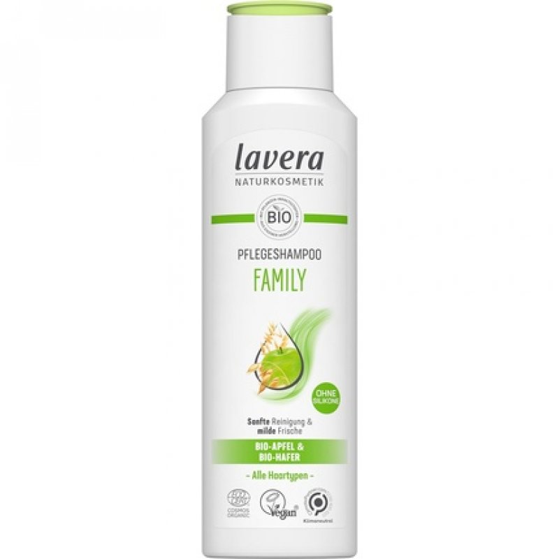 Lavera Family Care Shampoo Silicone-Free Vibrant Volume and Strengthened Hair Vegan Natural Cosmetics 250ml