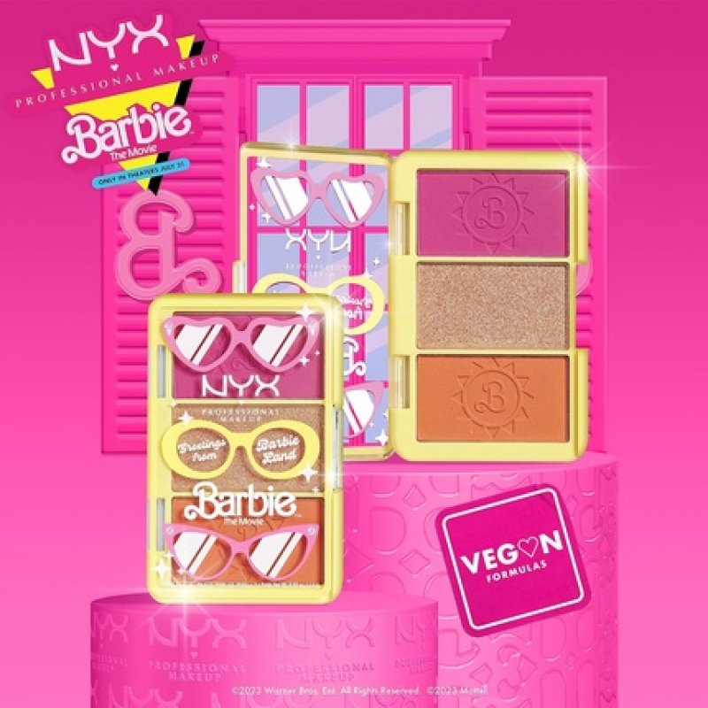 NYX Professional Makeup Barbie Mini Cheek Palette Greeting From Barbie Land