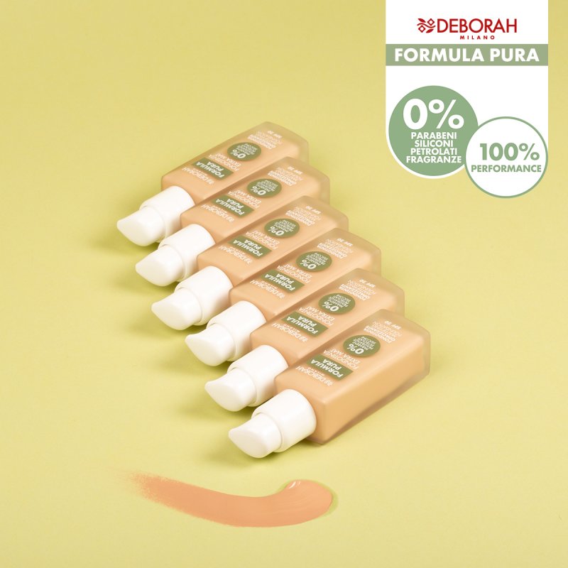 Deborah Milano Foundation Pure Extra Mat SPF 20 with Natural Ingredients 05 Amber Matting Anti-Shine and Seboregulating