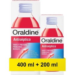ORALDINE Antiseptic 400ml and 200ml - Pack of 2