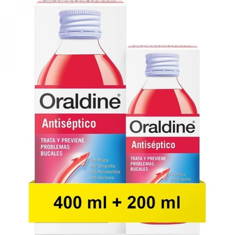 ORALDINE Antiseptic 400ml and 200ml - Pack of 2