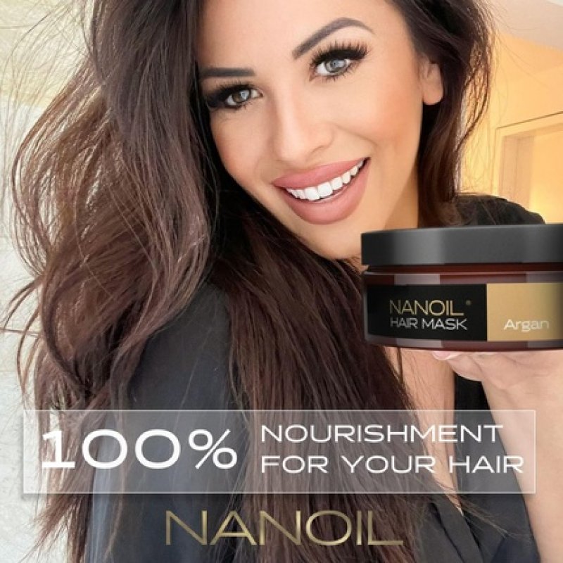 Argan Hair Mask Nanoil 300ml - Regeneration and Reconstruction, Improvement of Weak Hair, Intensive Hair Repair