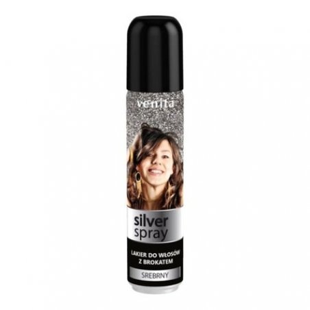 Venita Silver Hair Glitter Nail Polish 75ml