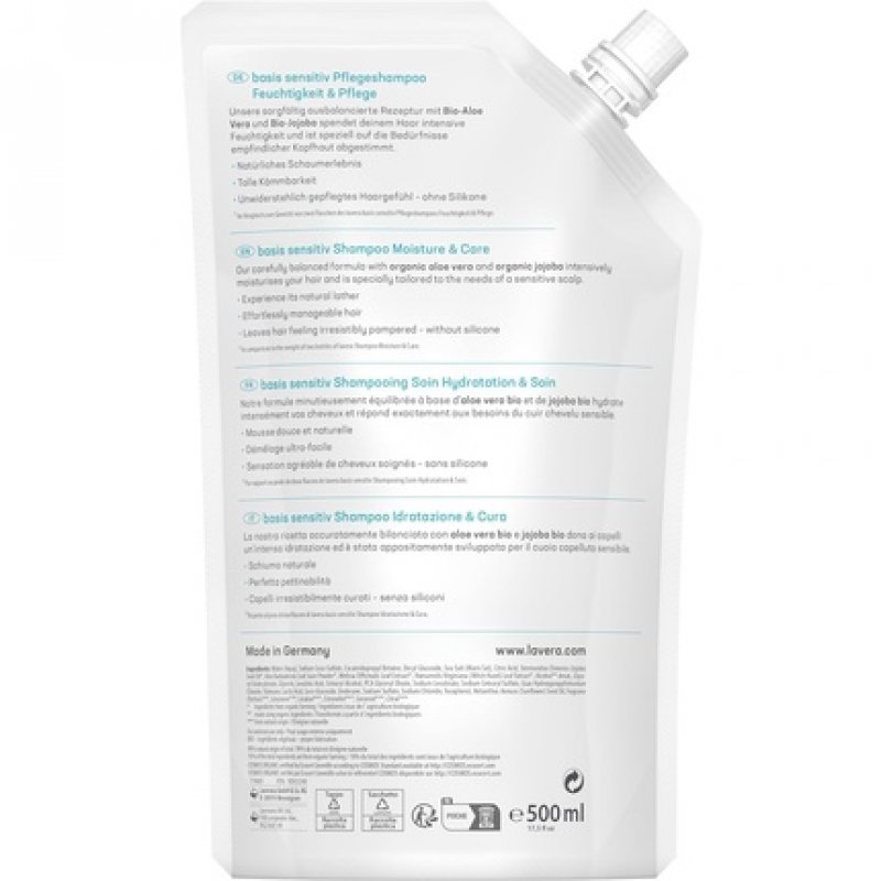 Lavera Basis Sensitive Shampoo Moisture & Care 500ml