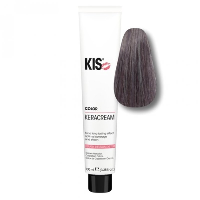KIS KeraCream Color Permanent Hair Color Cream 100ml Graphite High Coverage Intensive Hair Color Keratin Infusion