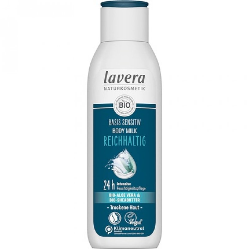 Lavera Basic Sensitive Body Milk Rich 24 Hour Intensive Moisturizer 250ml