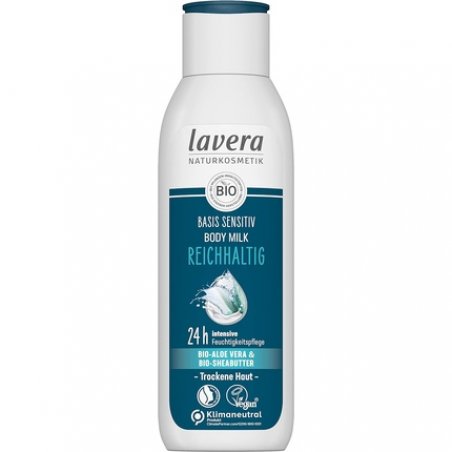Lavera Basic Sensitive Body Milk Rich 24 Hour Intensive Moisturizer 250ml