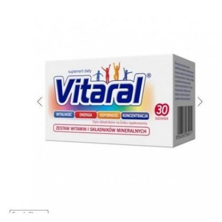 Vitaral Vitamins and Minerals for Nervous System and Vision 30 Tablets