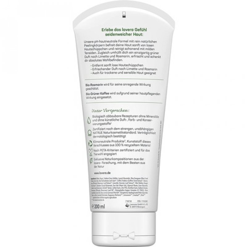 lavera Bio-Rosemary & Bio-Green Coffee Shower Scrub 200ml