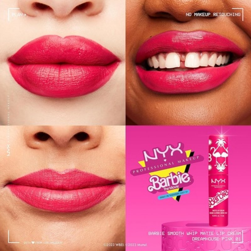 NYX Professional Makeup Barbie Smooth Whip Lip Cream Dreamhouse Pink