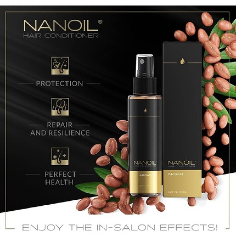 Nanoil Hair Conditioner with Argan Oil 125ml - Intensive Care for Protection, Smoothness, and Strengthening of Weakened