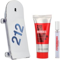 Herrera 212 Heroes Set: EDT Spray 90ml Shower Gel 100ml EDT Spray 10ml